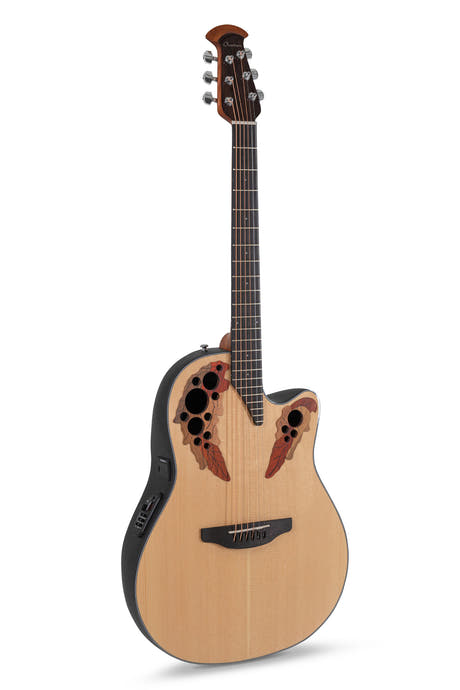 Ovation E-Acoustic Guitar Celebrity Elite Mid Cutaway - Natural (CE44-4-G)