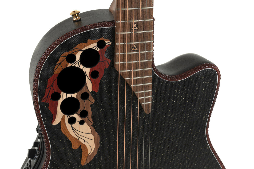 Adamas Guitarras electroacústicas 2087GT Deep Contour Cutaway - Black (2087GT-5-G)
