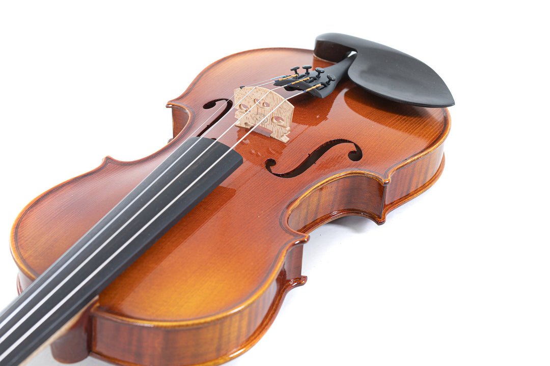 GEWA Violines Maestro 1 - 3/4 (Listo para tocar incl. estuche moldeado, arco de Massaranduba y cuerdas Larsen Aurora)