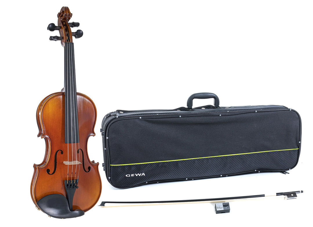 GEWA Violines Maestro 1 - 3/4 (Listo para tocar incl. estuche de violines, arco de carbono y cuerdas Larsen Aurora)