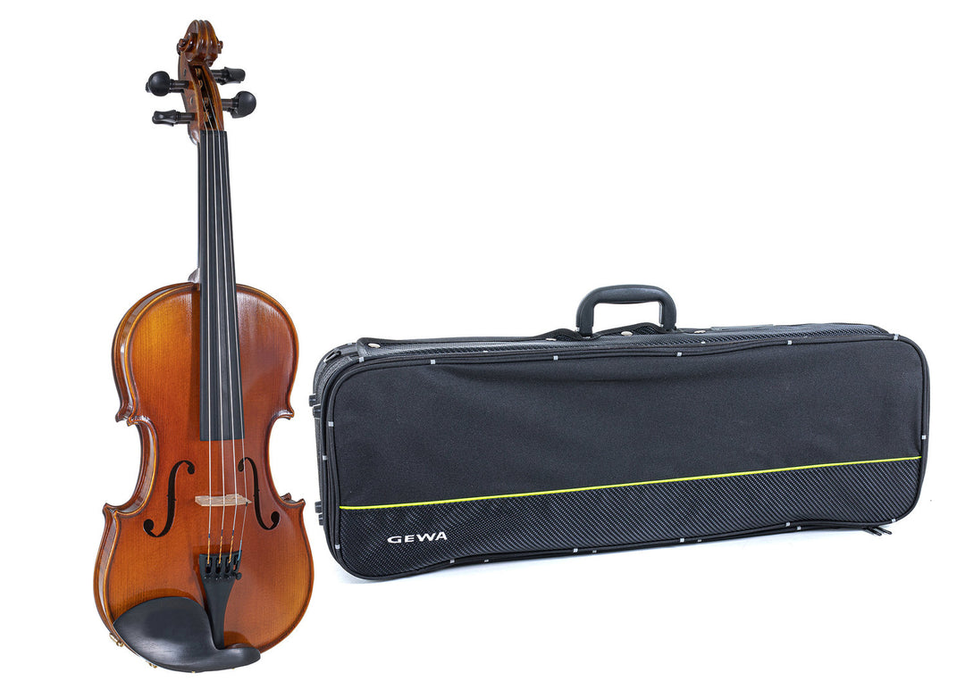 GEWA Violin Maestro 1 - 1/4 (Lista para tocar, incluye estuche de violín, sin arco, con cuerdas Larsen Aurora, asegurada para el transporte)