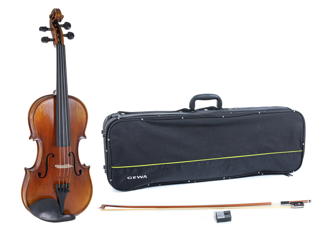 GEWA Violin Maestro 2 - 3/4 (Ready to play incl. violin case, arco de Massaranduba y cuerdas Larsen Aurora, protegido para el transporte)