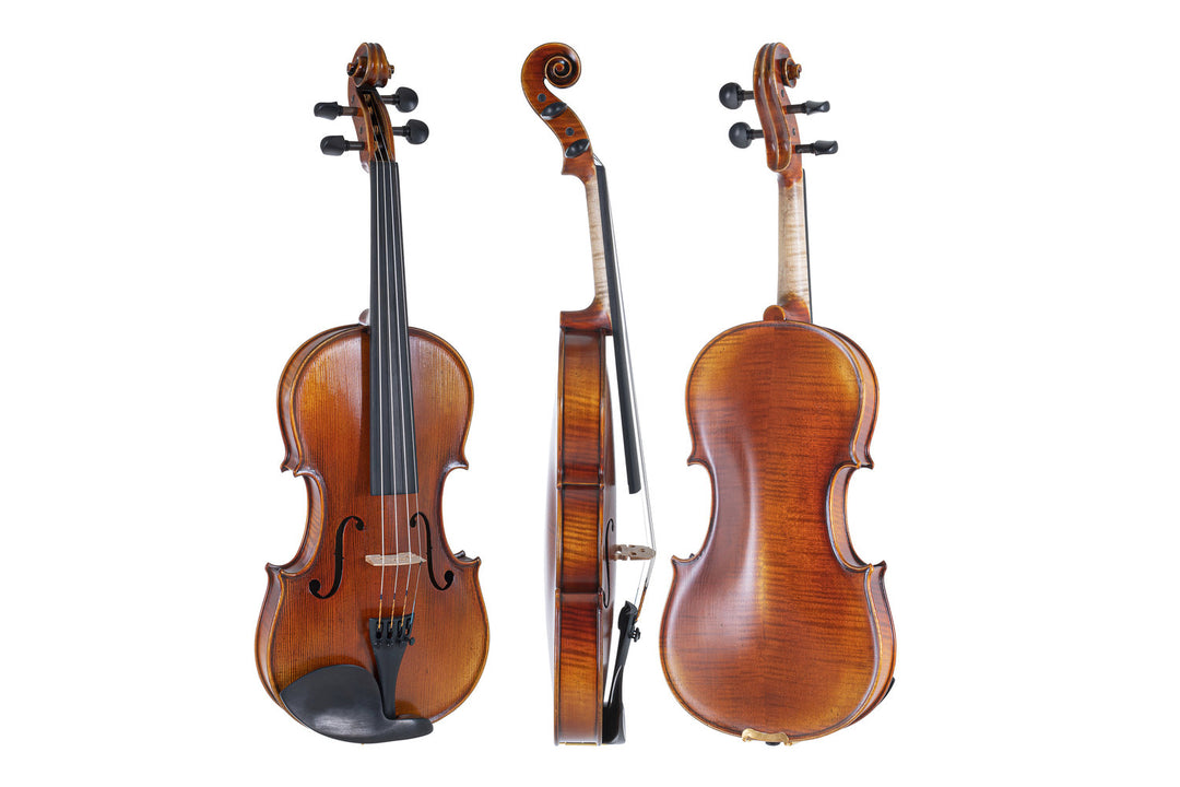 GEWA Violines Maestro 2 - 3/4 (Listo para tocar incl. estuche de violín, sin arco, con cuerdas Larsen Aurora)