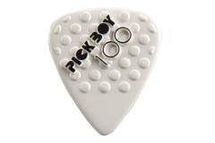 Pick Boy Ceramic Power púas de 1,00 mm, blancas con protuberancias, 12 unidades