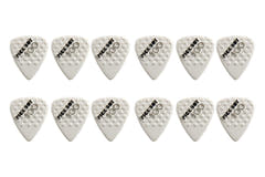 Pick Boy Ceramic Power púas de 1,00 mm, blancas con protuberancias, 12 unidades