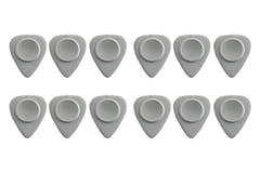 Heriba Thumb Rest púas de nailon, forma de corazón, grises, 12 unidades