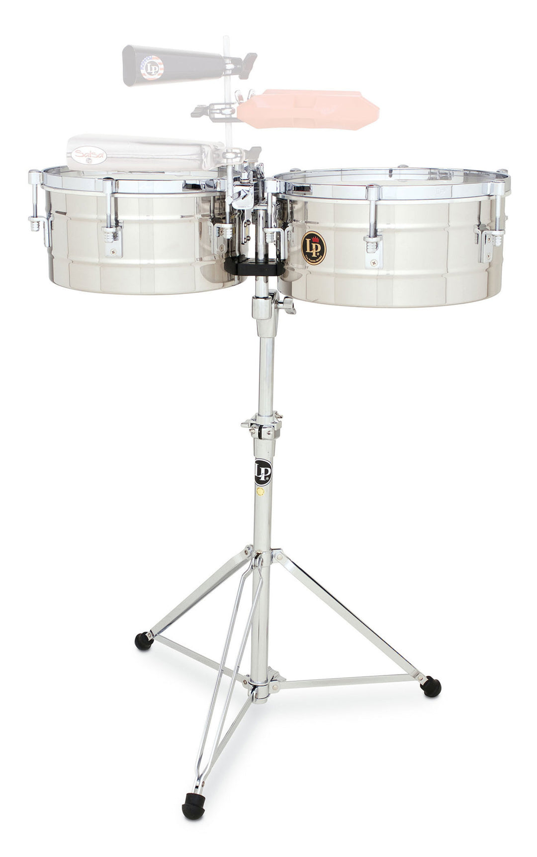 Latin Percussion Timbales Tito Puente de acero inoxidable - 13"/14" (LP256-S)