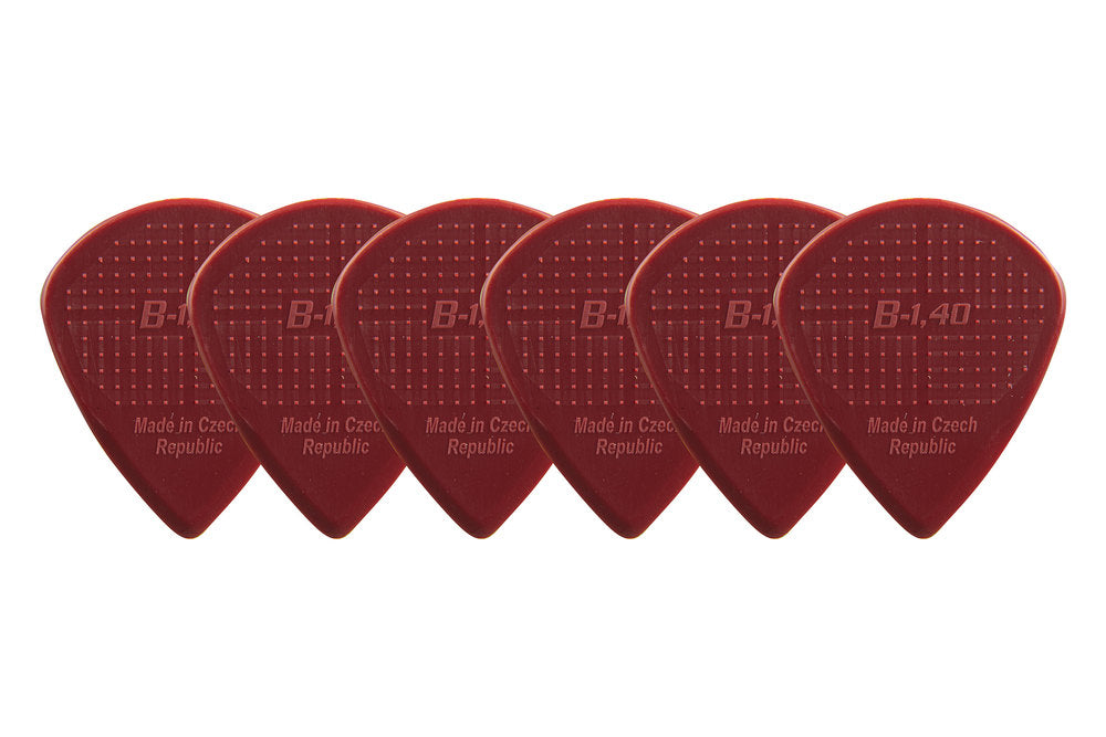 D-Grip Janicek Jazz B púas, 1,40 mm, rojo vino, 6 unidades