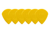 Púas D-Grip Janicek Jazz C, 0,88 mm, amarillas, 6 unidades