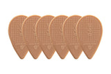Púas D-Grip Janicek Balkan, 0,80 mm, marrón claro, 6 uds.
