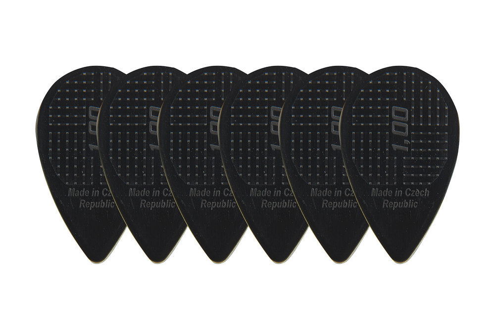 D-Grip Janicek púas Balkan, 1,00 mm, negras, 6 unidades