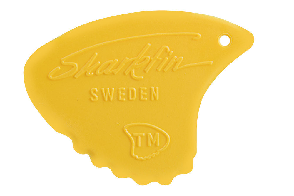 Púas Shark Fin Relief, 0,65 mm medium, amarillas, 12 unidades