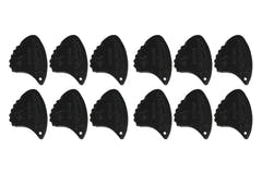 Púas Shark Fin Relief, 1,15 mm extraduras, negras, 12 uds.