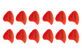 Shark Fin Goldprint púas, blandas, rojas, 12 unidades