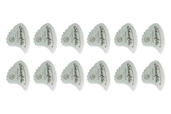 Púas Shark Fin Goldprint, medium, blancas, 12 uds.