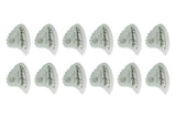 Púas Shark Fin Goldprint, medium, blancas, 12 uds.