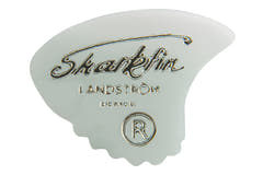 Púas Shark Fin Goldprint, medium, blancas, 12 uds.