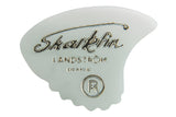 Púas Shark Fin Goldprint, medium, blancas, 12 uds.