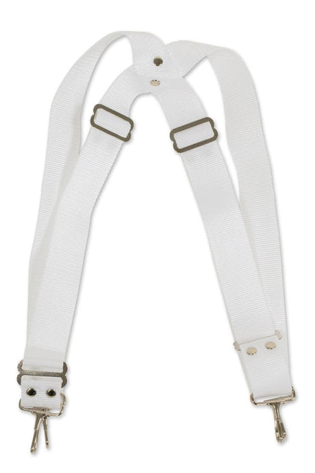 Correa de transporte Basix para bombo, 5 cm de ancho, nailon blanco