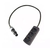 Adaptador powerCON gris - Schuko 3 Enchufe - 1 metro