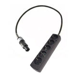 Adaptador powerCON gris - Schuko 5 Enchufe - 1 metro