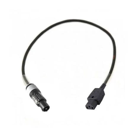 Adaptador Powercon gris - IEC Hembra 3P, 5 metros