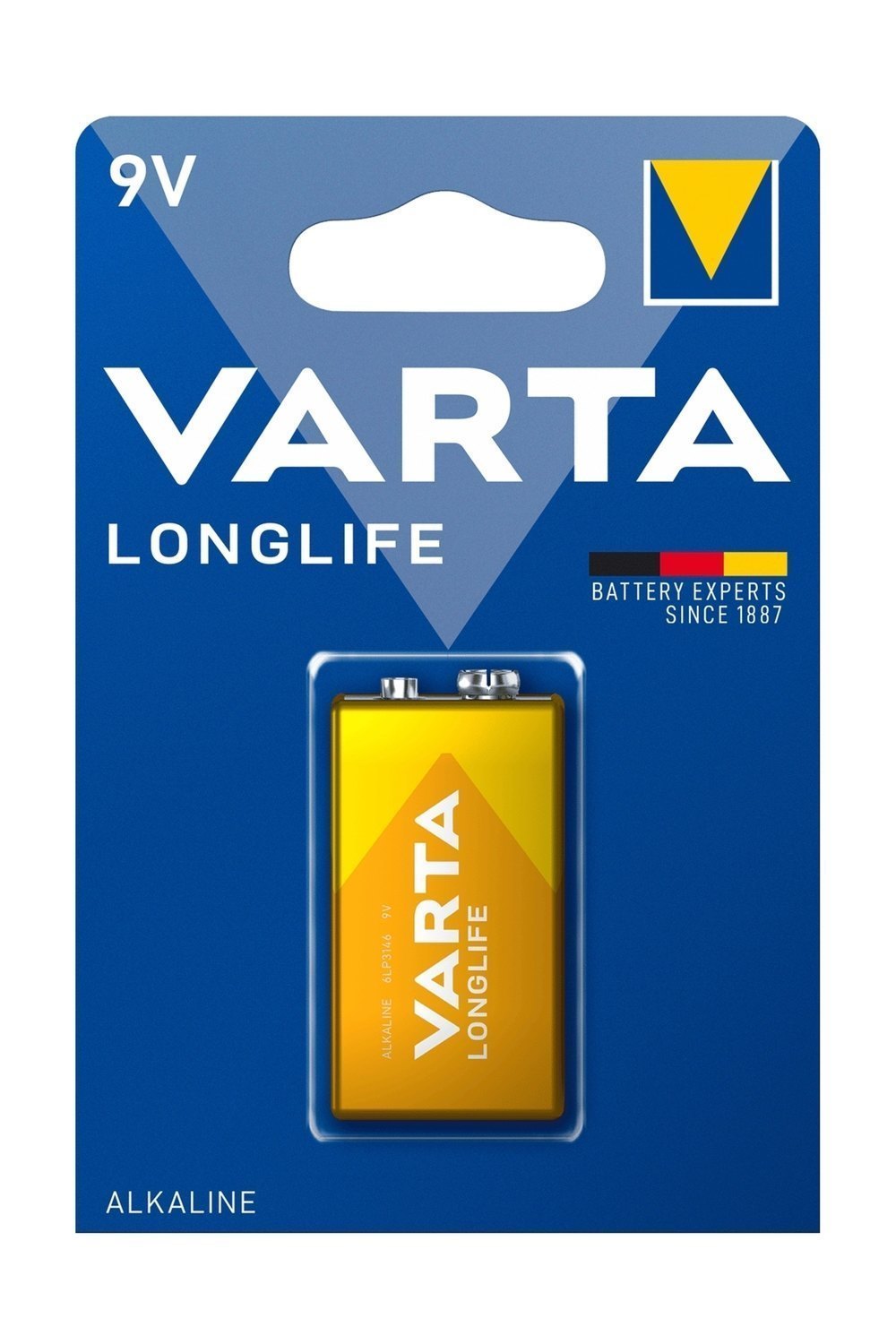 Batería Varta Longlife de 9 V, alcalina