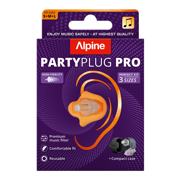 Alpine Partyplug Pro Tapones para los oídos (Transparente)