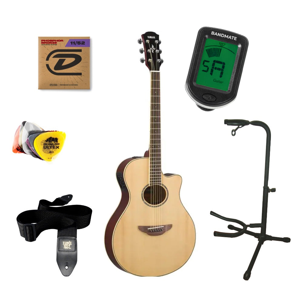 Yamaha APX600 Paquete de inicio de Guitarras Western (Natural)