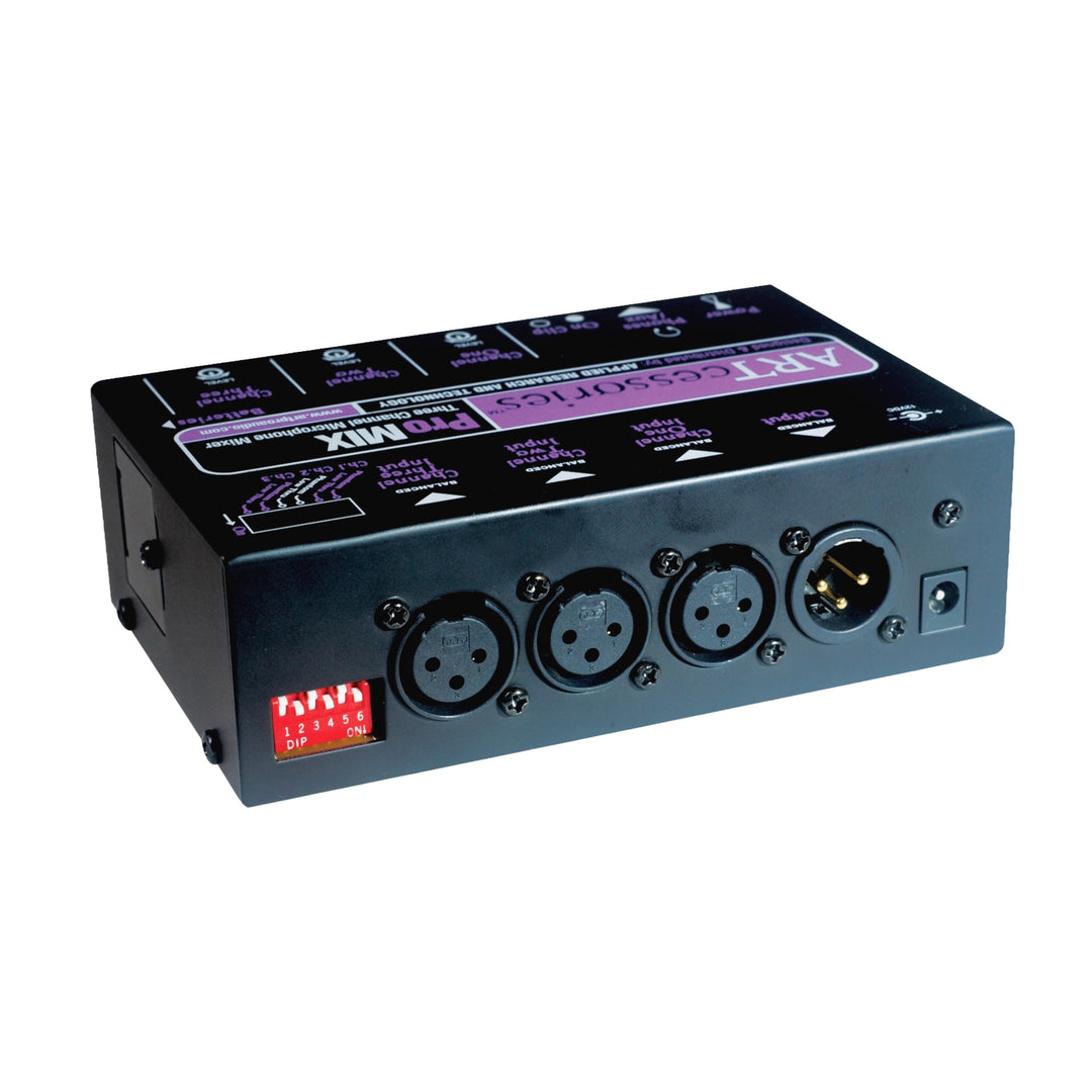 ART mezclador de 3 canales de micrófono, preamplificador de micrófono