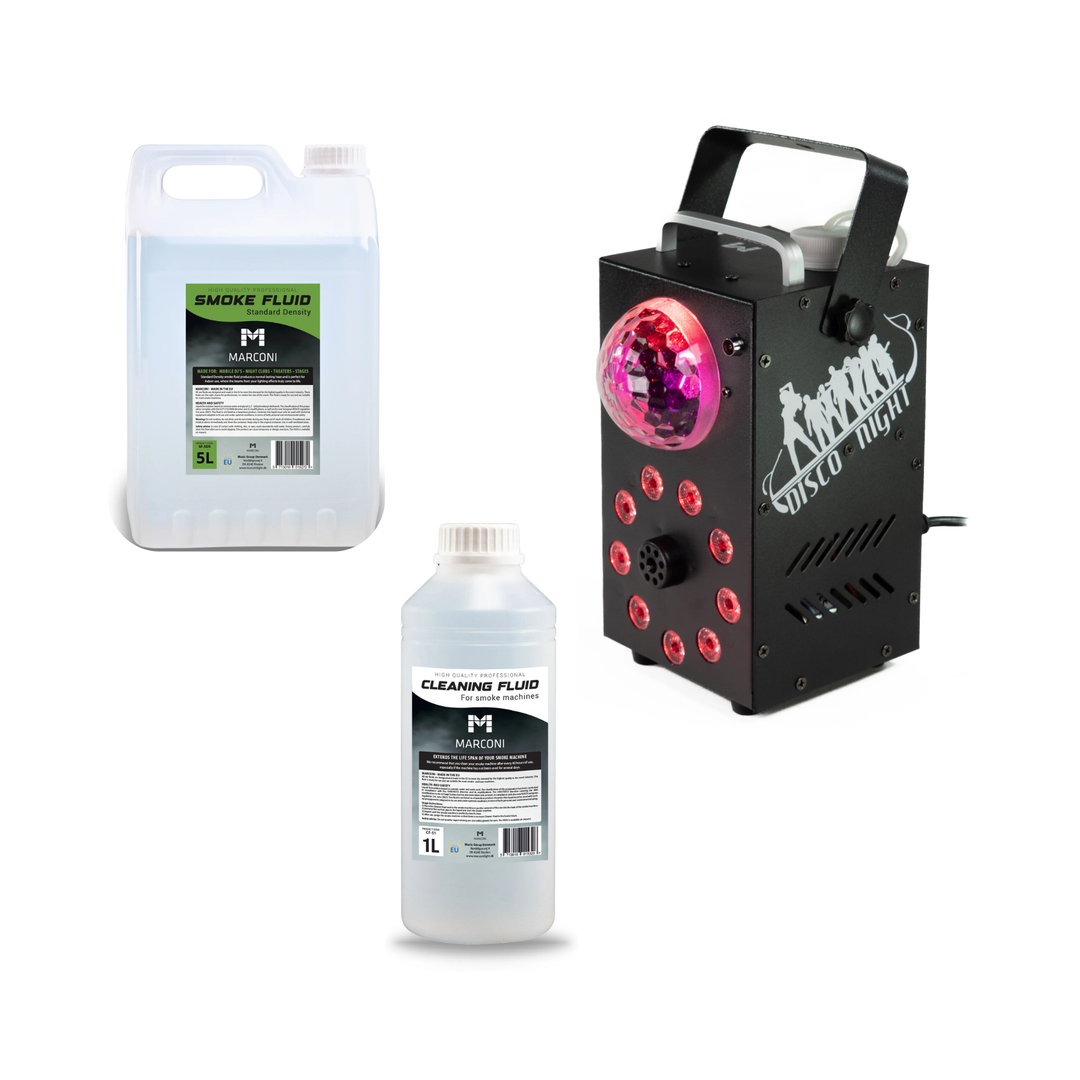 Marconi Máquina de niebla m. RGB & Astro Effekt (700W) Bundle