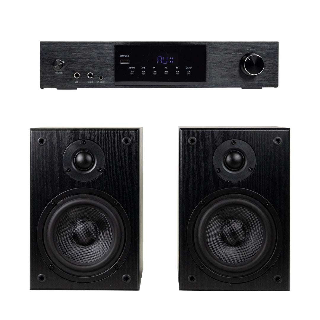 SoundMate HBS-05 Altavoces de Estantería & Amplificador HiFi