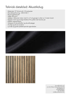 Tela Acústica por 3 m² (Sort)