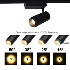 Atomic Pro FLZ-20 Foco de Carril (20 Watt, 3200K, Sort)