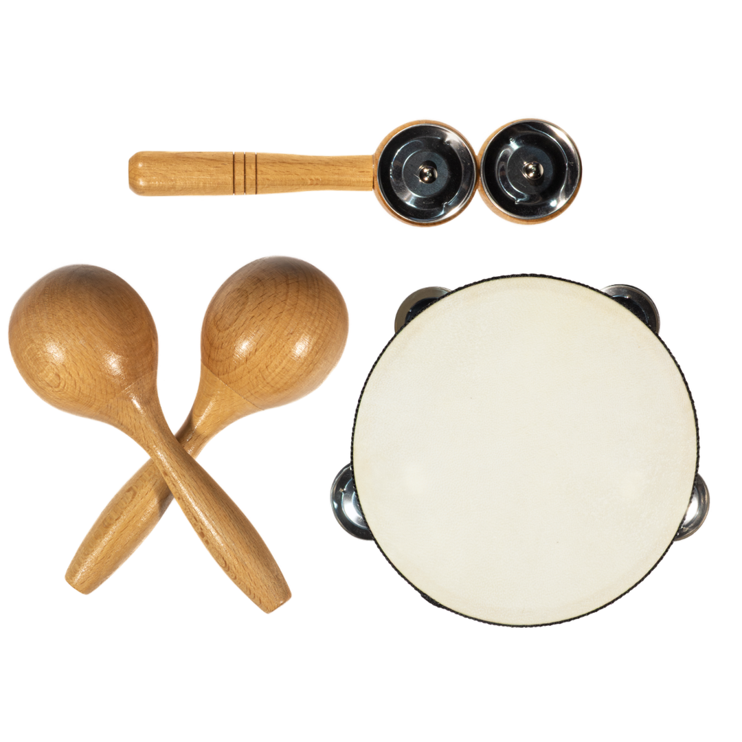 Caja de regalo de Percusión de madera para niños con 3 piezas