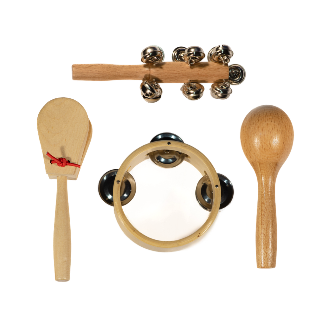 Caja de regalo de Percusión de madera para niños con 4 piezas
