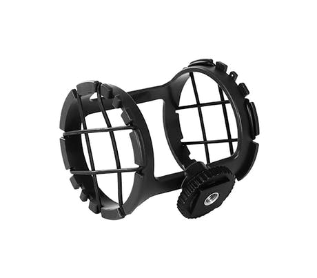 Boya soporte para micrófonos shotgun con zapata para cámara
