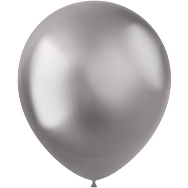 Globos 10 uds. (Intenso Plata, 33cm)