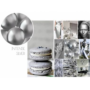 Globos 10 uds. (Intenso Plata, 33cm)