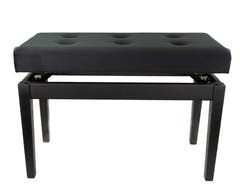 Banco de Piano Doble Deluxe (Negro Mate) BandMate PB200D