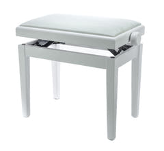 Grooveland KB200 Banco para piano (Blanco Mate)