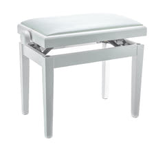 Grooveland KB200 Banco para piano (Blanco Mate)