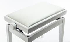Grooveland KB200 Banco para piano (Blanco Mate)