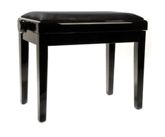 Grooveland KB200 Banco de piano (Negro Brillante)