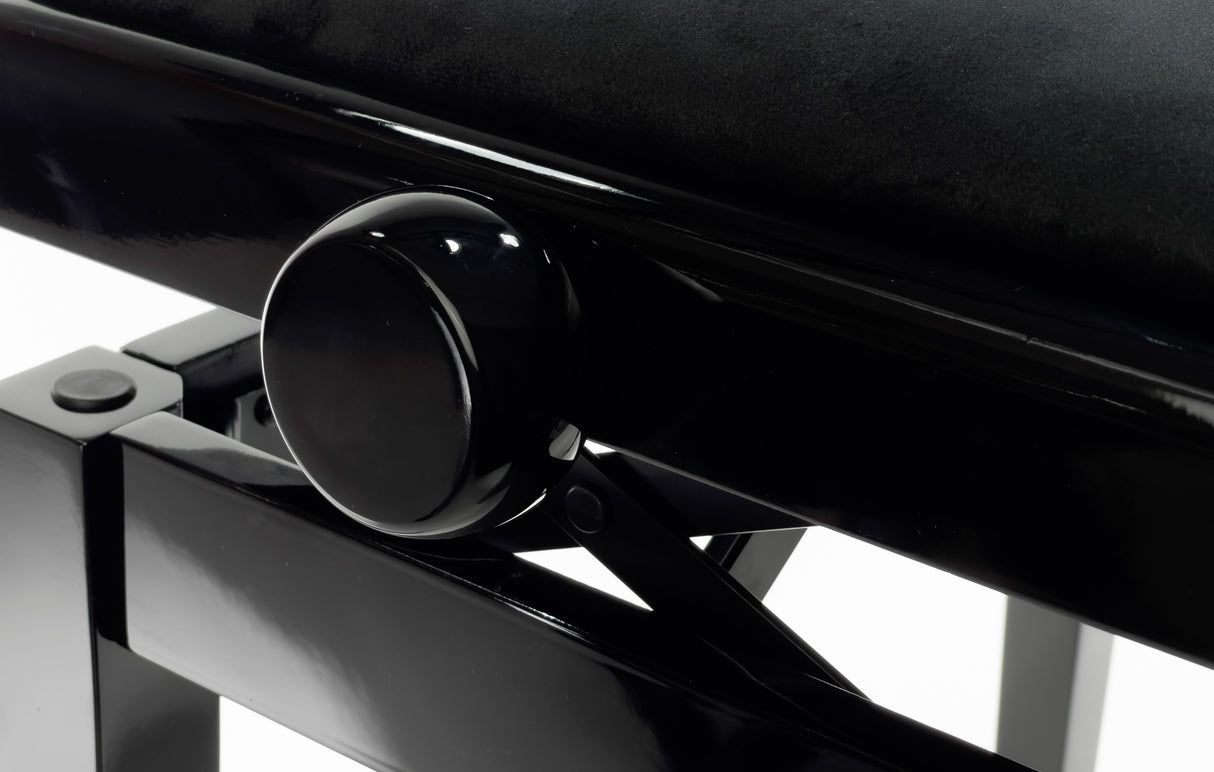 Grooveland KB200 Banco para piano (Negro Brillante)