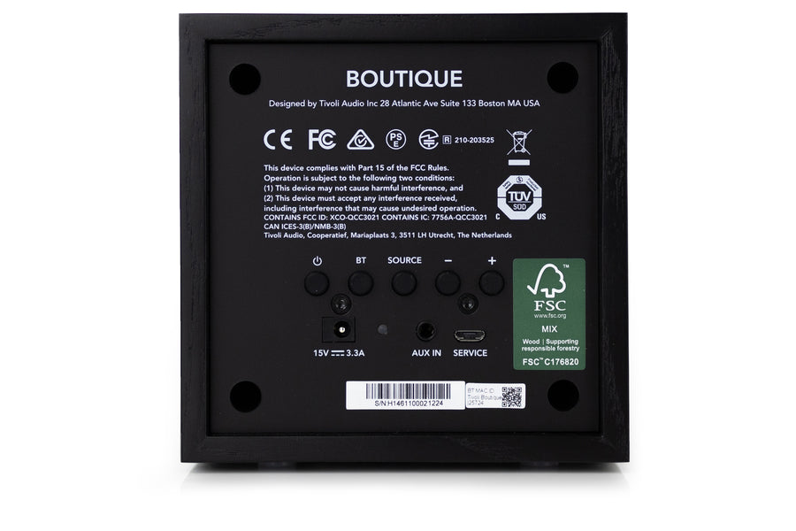 Altavoz Bluetooth Tivoli Audio Boutique, Negro