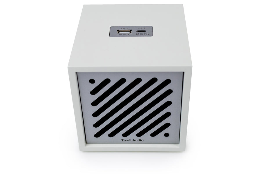 Altavoz Bluetooth Tivoli Audio Boutique, Blanco/Plateado