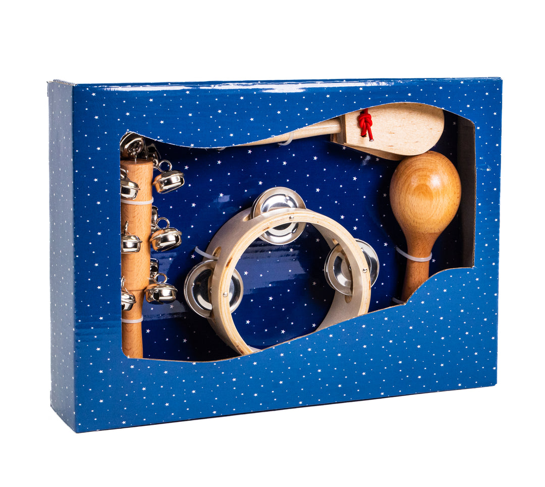 Caja de regalo de Percusión de madera para niños con 4 piezas