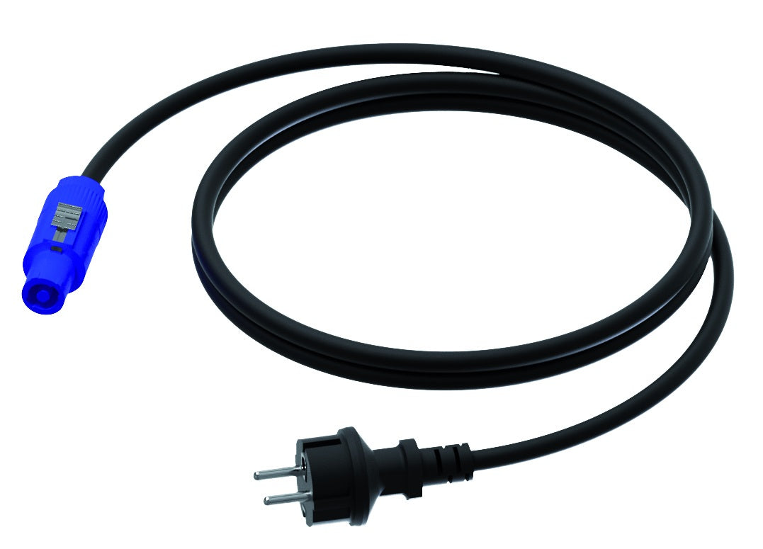 ProCab Powerkabel Shuko til Blå PowerCon 3 m