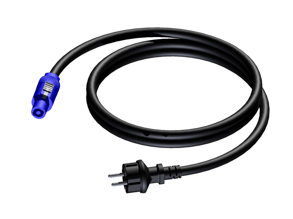 ProCab Azul PowerCon a Schuko cable de alimentación 1,5 m